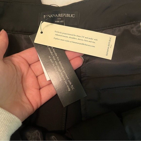 NWT $100 Banana Republic 12P Sleek Pleated Wide Leg Office Work Preppy Pants - Picture 8 of 10